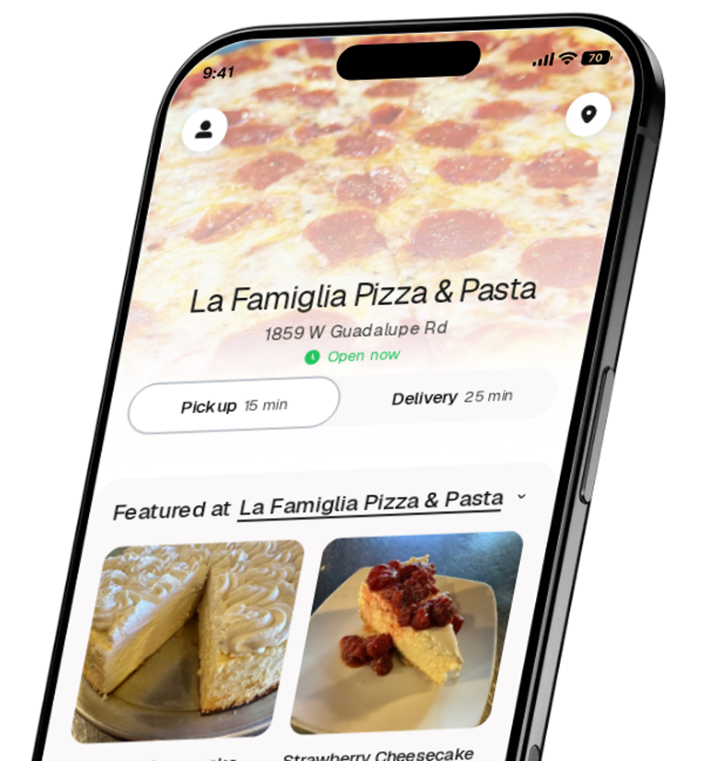 La Famiglia Pizza & Pasta app preview